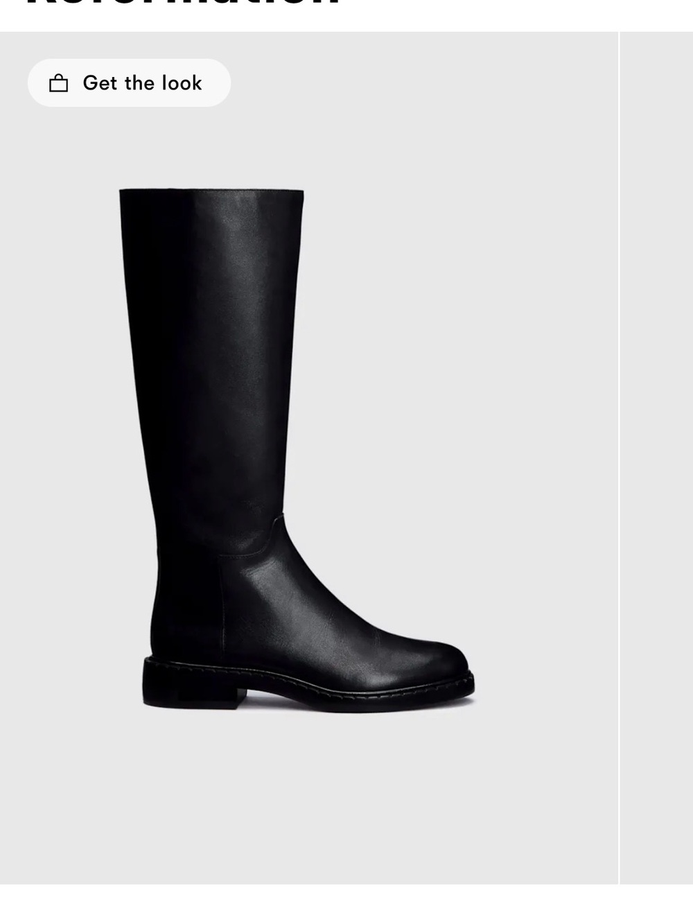 Reformation Nancy Black Riding Boots - Picture 3 of 8
